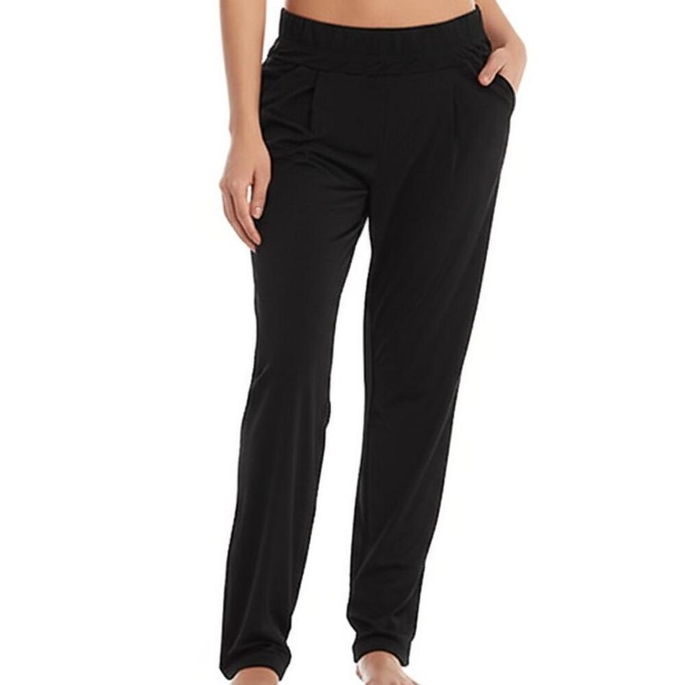 Jennifer Lopez Women Black Pleated Baggy‎ Stretch Pants Designer Size Small
